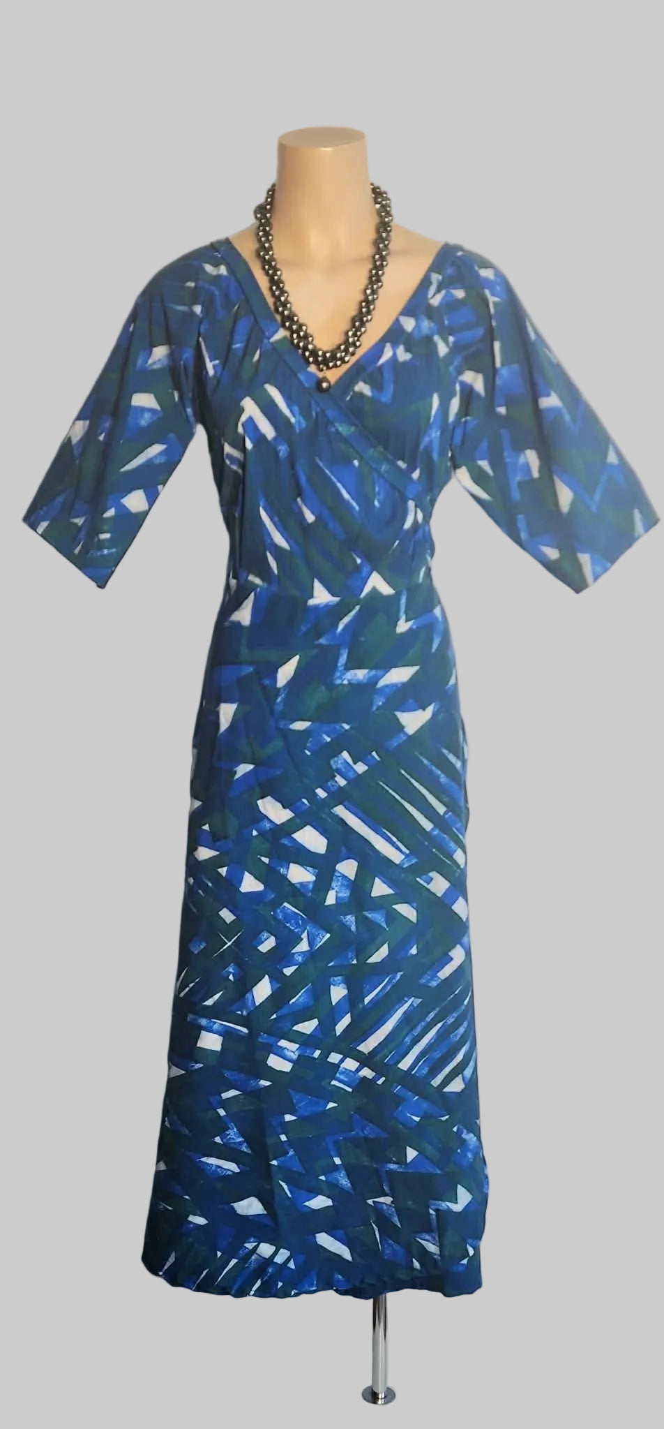 Manea Overlap Dress - Blue Green Mix