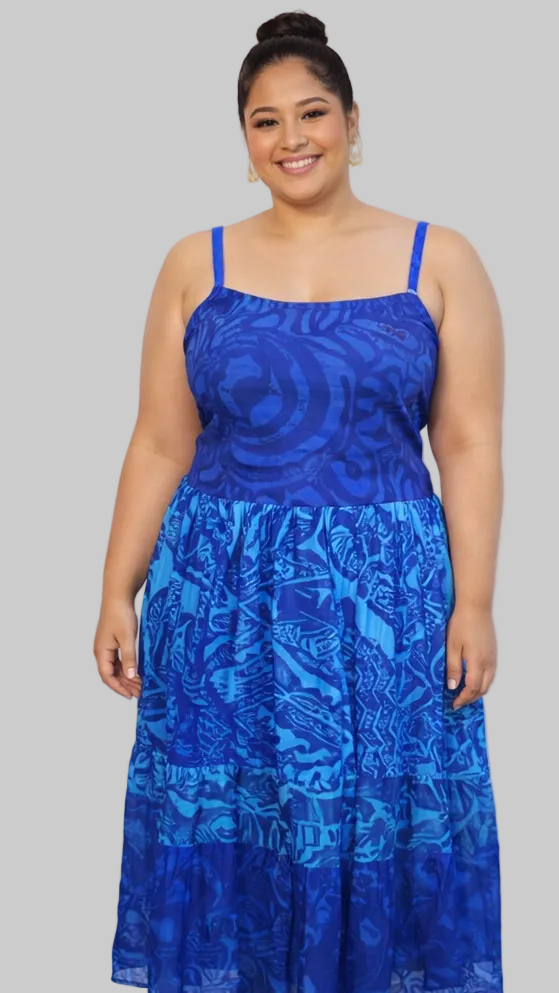 Manea - Blue Singlet Layered Dress
