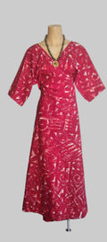 Manea Overlap Dress - Ruby red mix
