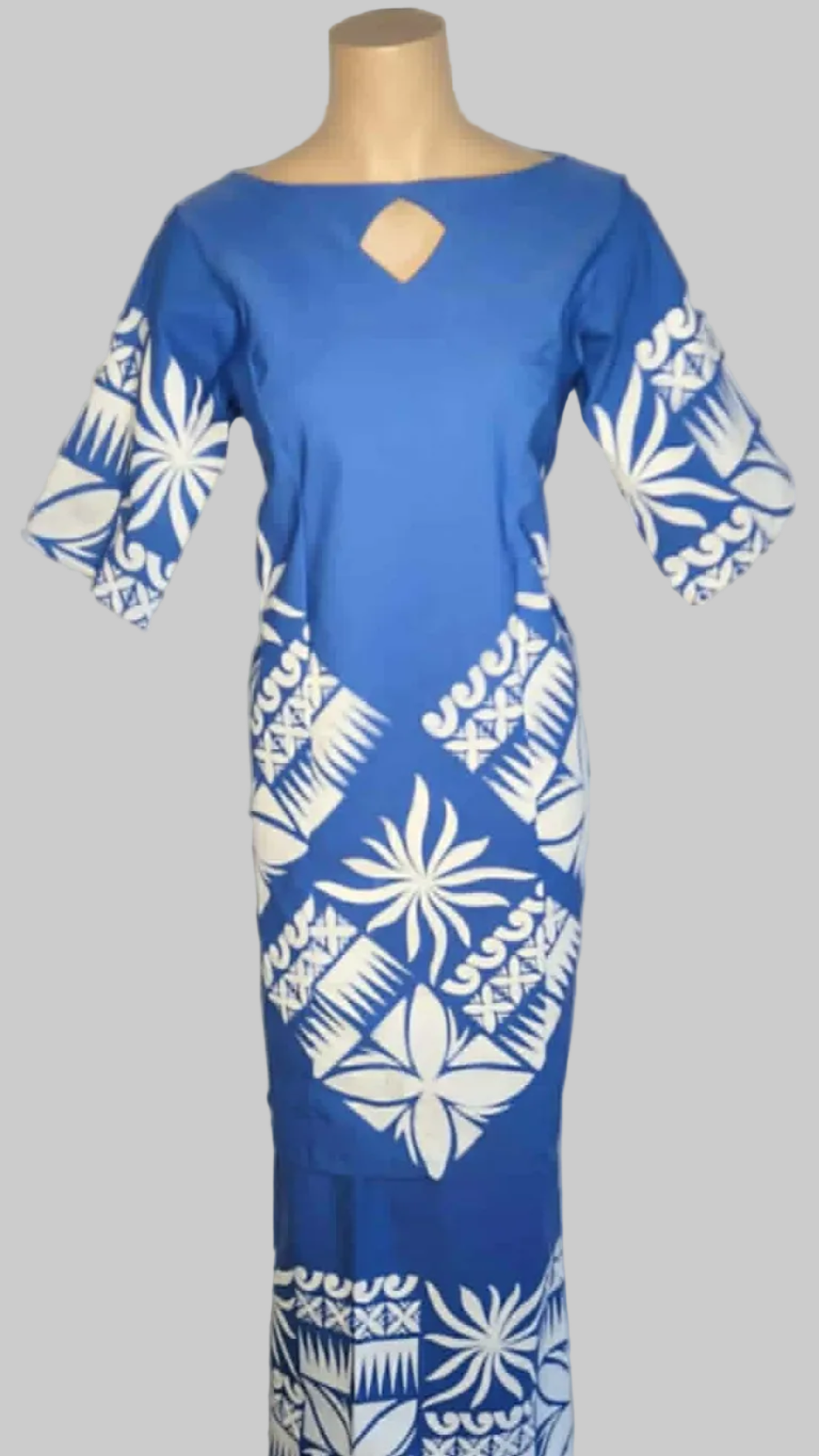 Puletasi - Blue with Wht