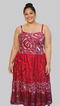 Manea - Red Singlet Layered Dress